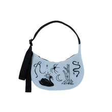 Load image into Gallery viewer, Small Nylon Crescent Bag - Embroidered Ballet Icons - Tigertree
