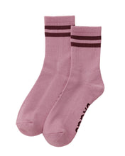 Load image into Gallery viewer, Ribbed Sock - Wild Plum Stripe
