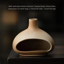 Load image into Gallery viewer, Wabi-Sabi Style Ceramic Incense Burner - Bone
