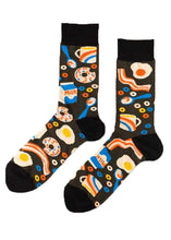 Load image into Gallery viewer, Men's Breakfast Crew Socks - Tigertree
