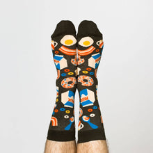 Load image into Gallery viewer, Men's Breakfast Crew Socks - Tigertree
