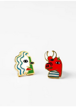Load image into Gallery viewer, Cubist Earrings - Tigertree
